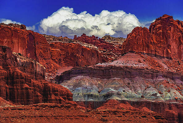 Park Photograph - Capitol Reef Summer Sky, Utah by Abbie Warnock