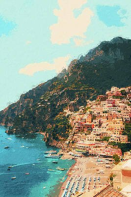 Summer Painting - Capri, Italy - 02 by AM FineArtPrints