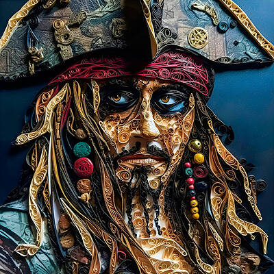 Digital Art - Captain Jack by Paul Charles