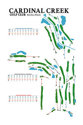 Golf Wall Art featuring the digital art Cardinal Creek Golf Club by Flop Shot Studio