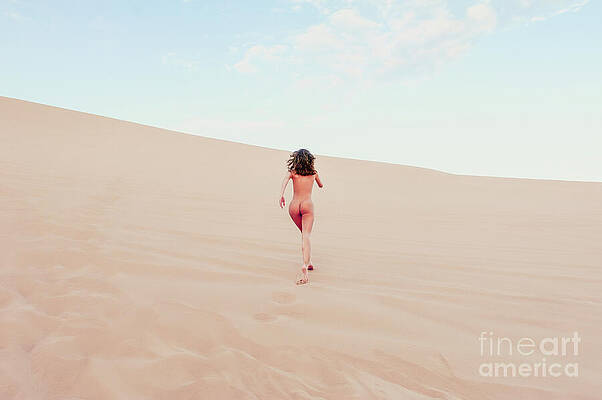 Wall Art featuring the photograph Carissima Hedy - Sandy Dune Nude by SurXposed - Amyn Nasser Photographer