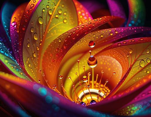 Vibrant Digital Art - Carnivorous Plant by Eris And AI