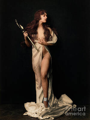 Wall Art featuring the digital art Caryl Bergman 1929 Ziegfeld Girl by Franchi Torres