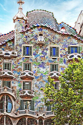 Wall Art featuring the photograph Casa Batllo - Gaudi, Barcelona by Tatiana Travelways