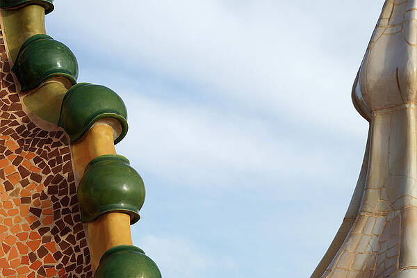 Spain Photograph - Casa Batllo Roof Study by Richard Reeve