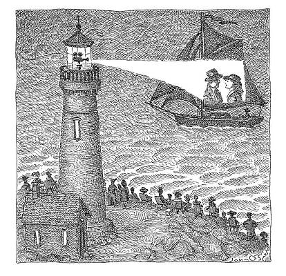 Sailing Near the Lighthouse Wall Art