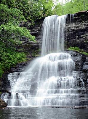 Nature Photograph - Cascading Beauty In Virginia by Deb Beausoleil
