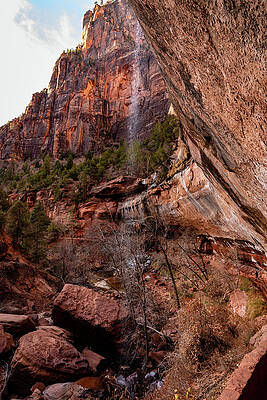 Desert Photograph - Cascading Water At Lower Emerald Pool by Craig A Walker