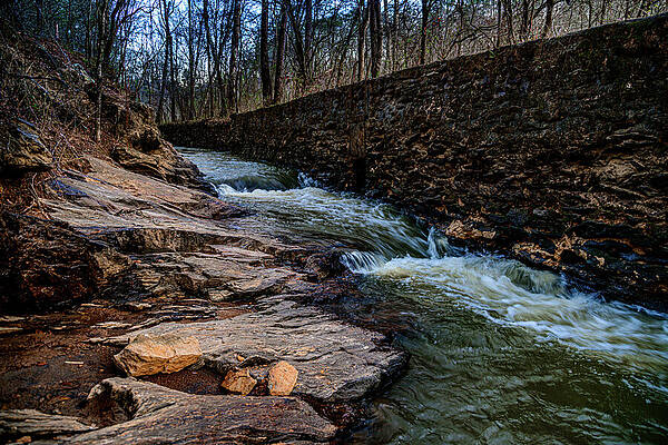 Vibrant Photograph - Cascading Water At The Olde Rope Mill #1 by Anthony Hightower