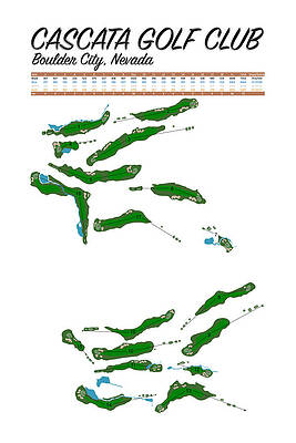 Nevada Wall Art featuring the digital art Cascata Golf Club by Flop Shot Studio