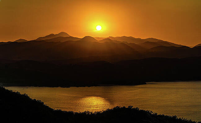 California Wall Art featuring the photograph Castaic Lake California by Tommy Farnsworth