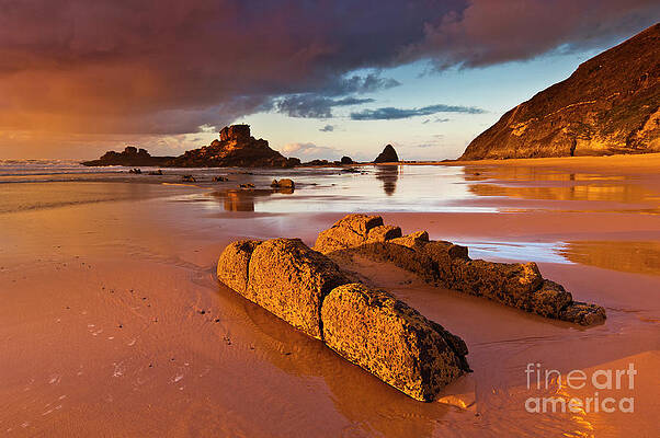 Dramatic Photograph - Castelejo Beach Sunset, Portuguese Algarve by Neale And Judith Clark