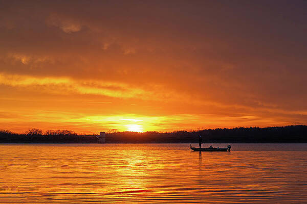 Sunset Wall Art featuring the photograph Catch Of The Day by Todd Wilkinson