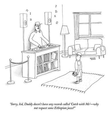 Jazz Wall Art featuring the drawing Catch With Me by Gingle Pingle