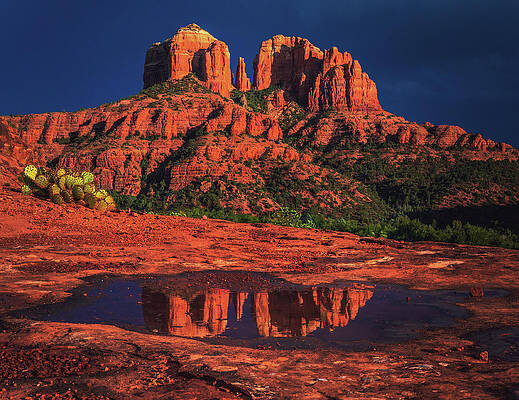 Utah Photograph - Cathedral Rock Reflection 2 - Sedona, Arizona by Abbie Warnock