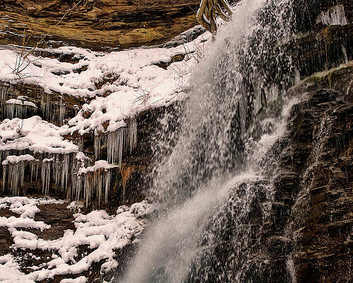 Wall Art featuring the photograph Cathedrals Falls Ice And Motion by Flees Photos