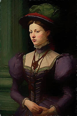 Catherine de Medici Portrait by Nature Oil Painting