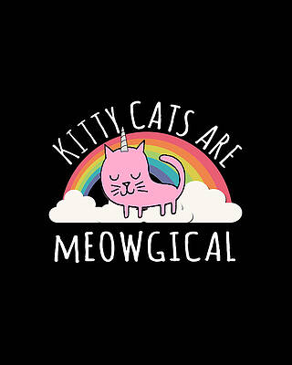 Cool Wall Art featuring the digital art Cats Are Magical by Flippin Sweet Gear