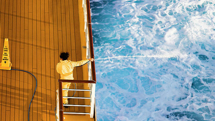 Water Photograph - Caution, Wet Floor by David Fountain