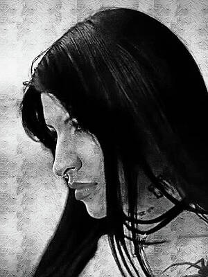 Serene Digital Art - Cazzu - CON OTRA BW by Gradify Creations