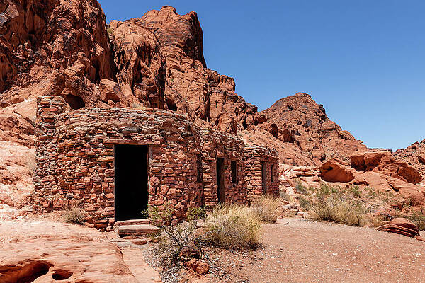 Rock Wall Art featuring the photograph CCC Rock Cabins by Craig A Walker