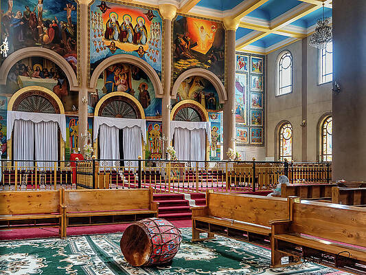 Architecture Photograph - Celebration Of Timkat In Addis Ababa's Bole Medhanialem Church by Steven Dos Remedios