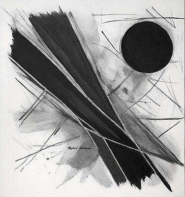 Wall Art featuring the digital art Celestial Collision by Rafael Salazar