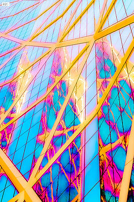 Geometric Reflections on Modern Architecture Wall Art