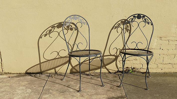 Newberry Wall Art featuring the photograph Chair Shadows by Brian Hare