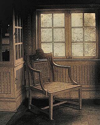 Wall Art featuring the photograph Chair Window2 by John Linnemeyer