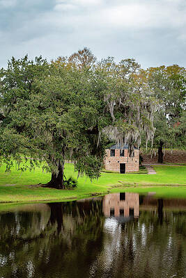 Wall Art featuring the photograph Chapel And Spring House At Middleton House Plantation by Cindy Robinson