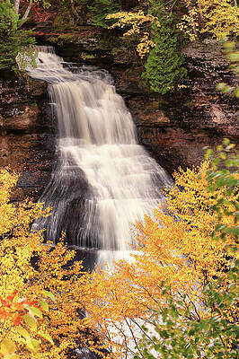 Fall Wall Art featuring the photograph Chapel Falls In Autumn by Michael Collins