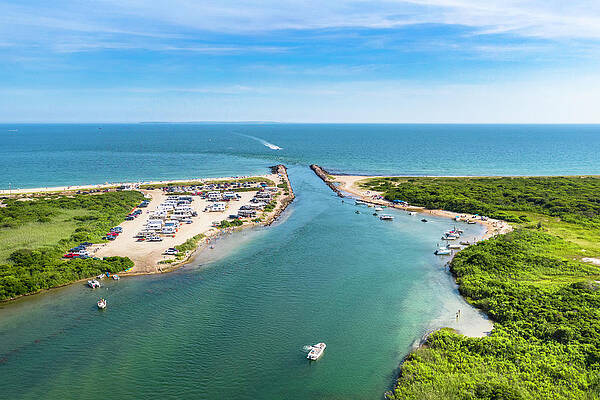 Wall Art featuring the photograph Charlestown Breachway by Veterans Aerial Media LLC