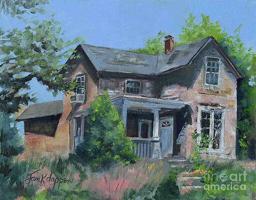 Charming Old House in Countryside Painting