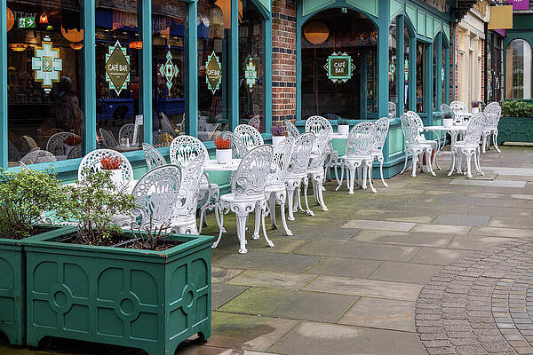 Charming Outdoor Café Seating Wall Art