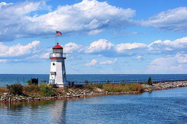 Photograph - Cheboygan Crib Light by Michael Collins