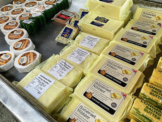Variety of Cheeses on Display Wall Art