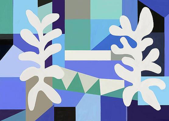 Abstract Wall Art featuring the painting Chemistry -Interplay Organic Abstract by Sonja Kraft