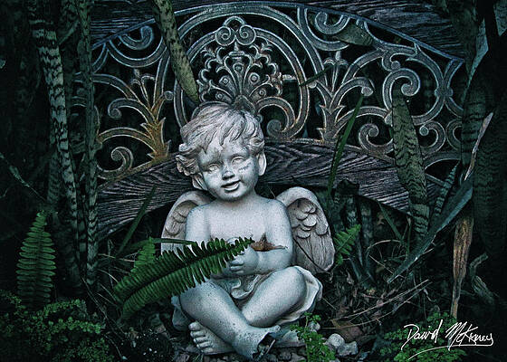 Photograph - Cherub In The Garden by David McKinney