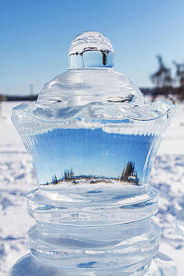 Wall Art featuring the photograph Chess Tower Ice Sculpture by Tatiana Travelways