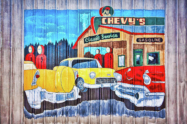 Wall Art featuring the photograph Chevy Classic Service Route 66 by Tatiana Travelways
