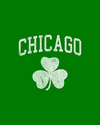 Cool Wall Art featuring the digital art Chicago Irish Shamrock by Flippin Sweet Gear