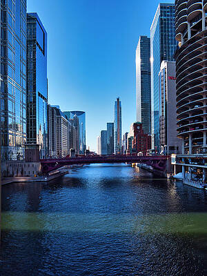 Reflection Photograph - Chicago River by Steven Ralser