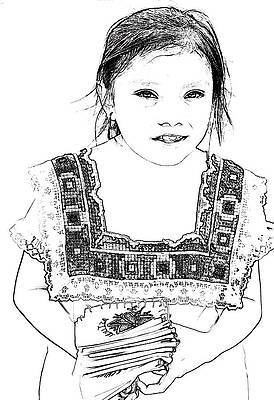 Wall Art featuring the digital art Chichen Iza Girl by Tatiana Travelways