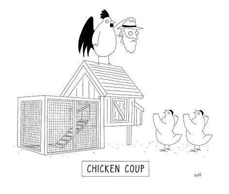 Chicken Rebelling Against Farmer Wall Art