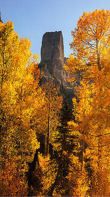 Wall Art featuring the photograph Chimney Peak Vertical Autumn Landscape by Dan Sproul