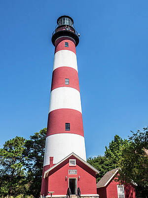 Sky Wall Art featuring the photograph Chincoteague Island  Light House by Louis Dallara