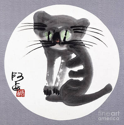 Chinese Cats - Black Print