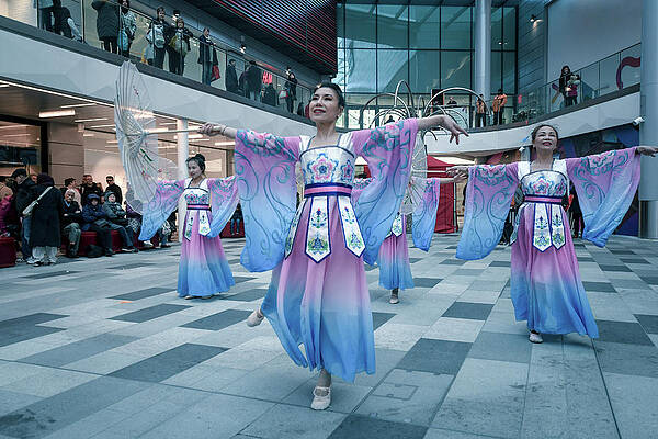 Wall Art featuring the photograph Chinese New Year Dance by Andrew Lalchan