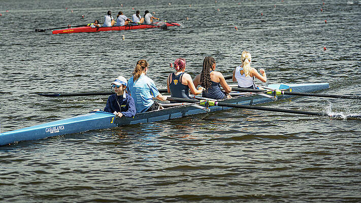 Athlete Wall Art featuring the photograph Choate Rowing At 2025 Lake Waramaug Regatta 02 by Dave King